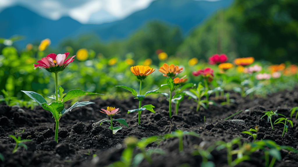 growing_Cosmos_in_soil