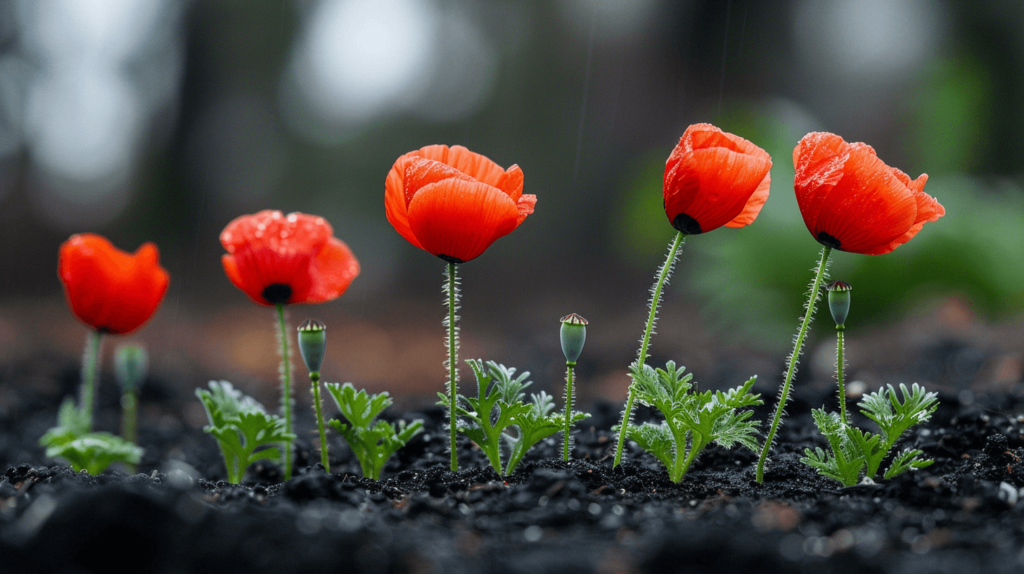 growing poppies