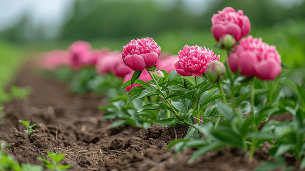 sprouting_Peonies_in_the_soil